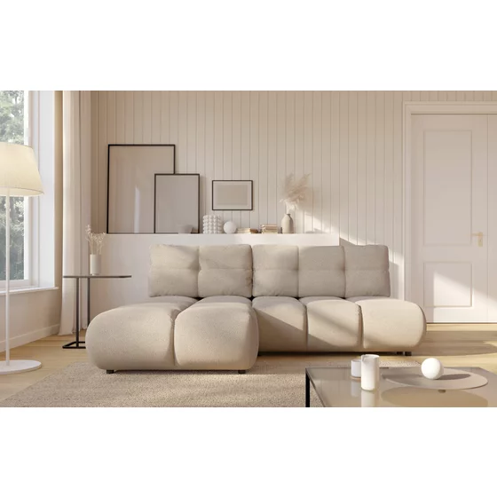 Coltar Extensibil Milo,  230x177x90 cm, Stofa, Beige picture - 2
