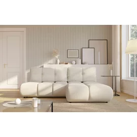 Coltar Extensibil Milo,  230x177x90 cm, Stofa, Crem