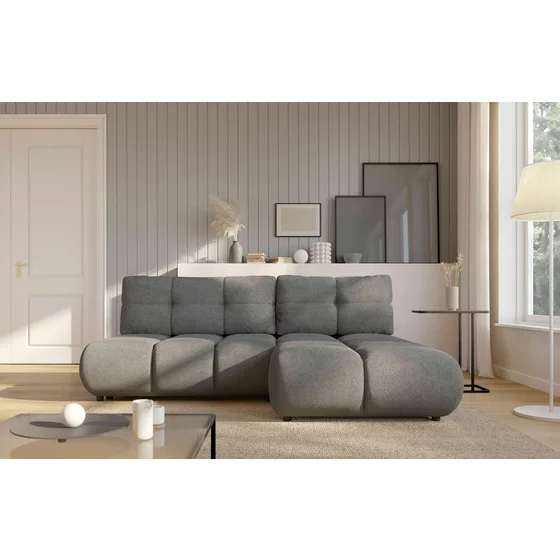 Coltar Extensibil Milo,  230x177x90 cm, Stofa, Gri picture - 2