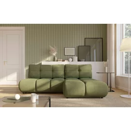 Coltar Extensibil Milo,  230x177x90 cm, Stofa, Verde