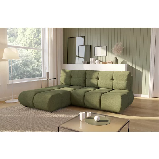 Coltar Extensibil Milo,  230x177x90 cm, Stofa, Verde picture - 2