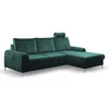 Coltar Extensibil Monaco, 252x168x106,5 H cm,  Stofa tip Catifea Verde - Velutto 27 picture - 4