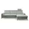 Coltar Extensibil Monaco, Stofa tip Catifea Gri, Velutto 16, Picioare Negre, 252x168x106,5 H cm picture - 2