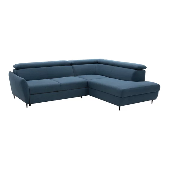 Coltar Extensibil Othello, 253x212x76-95 cm, Stofa Albastru inchis Neve 77 picture - 1