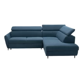 Coltar Extensibil Othello, 253x212x76-95 cm, Stofa Albastru inchis Neve 77