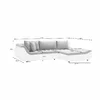 Coltar Extensibil Prato, 310x185x72 cm Gri Deschis picture - 6