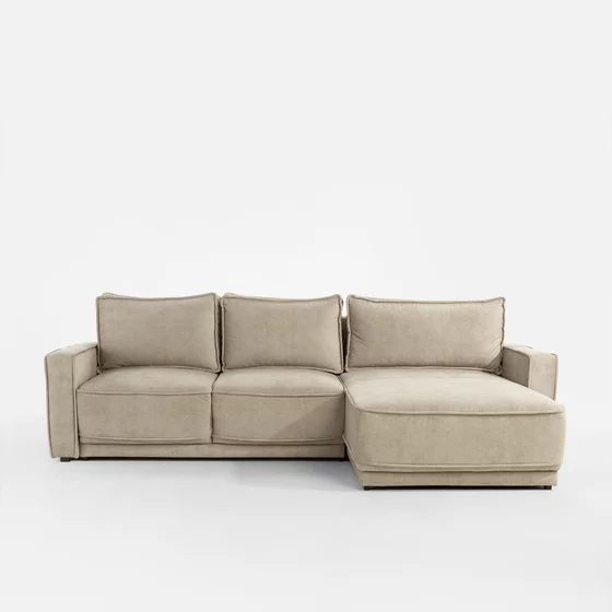 Coltar Extensibil Selva, 268x167x87 cm, Stofa Beige picture - 1
