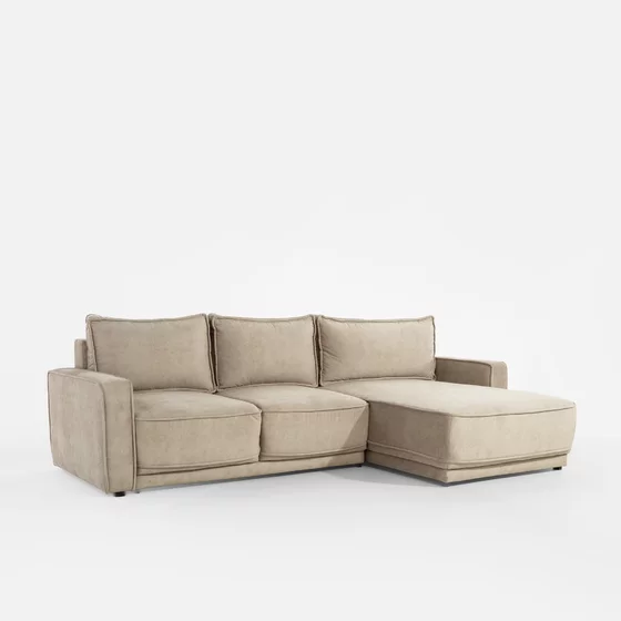 Coltar Extensibil Selva, 268x167x87 cm, Stofa Beige picture - 3