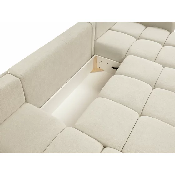 Coltar Extensibil Soho, Forma U,  359x177x88 cm, Stofa Curio 09, Crem picture - 8