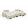 Coltar Extensibil Soho, Forma U,  359x177x88 cm, Stofa Curio 09, Crem picture - 5