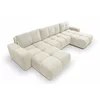 Coltar Extensibil Soho, Forma U,  359x177x88 cm, Stofa Curio 09, Crem picture - 3