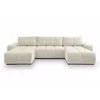 Coltar Extensibil Soho, Forma U,  359x177x88 cm, Stofa Curio 09, Crem picture - 1