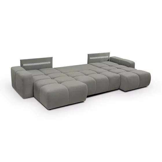 Coltar Extensibil Soho, Forma U,  359x177x88 cm, Stofa Curio 83, Gri picture - 8