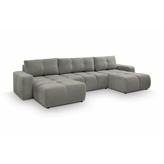 Coltar Extensibil Soho, Forma U,  359x177x88 cm, Stofa Curio 83, Gri picture - 2