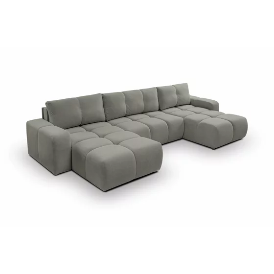 Coltar Extensibil Soho, Forma U,  359x177x88 cm, Stofa Curio 83, Gri picture - 3