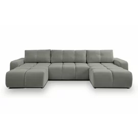 Coltar Extensibil Soho, Forma U,  359x177x88 cm, Stofa Curio 83, Gri