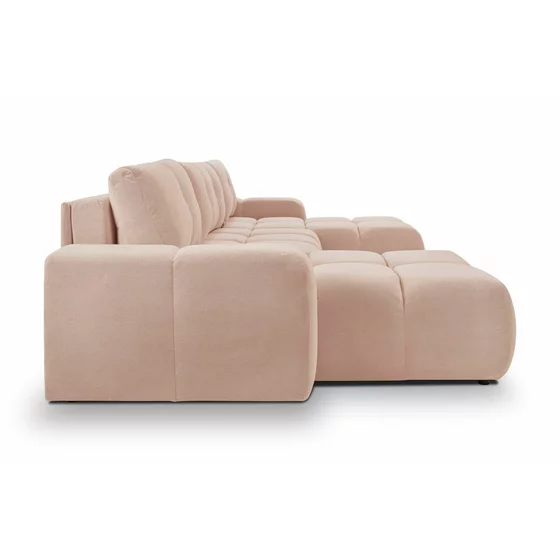 Coltar Extensibil Soho, Forma U,  359x177x88 cm, Stofa, Piersica picture - 4