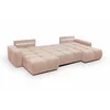Coltar Extensibil Soho, Forma U,  359x177x88 cm, Stofa, Piersica picture - 3