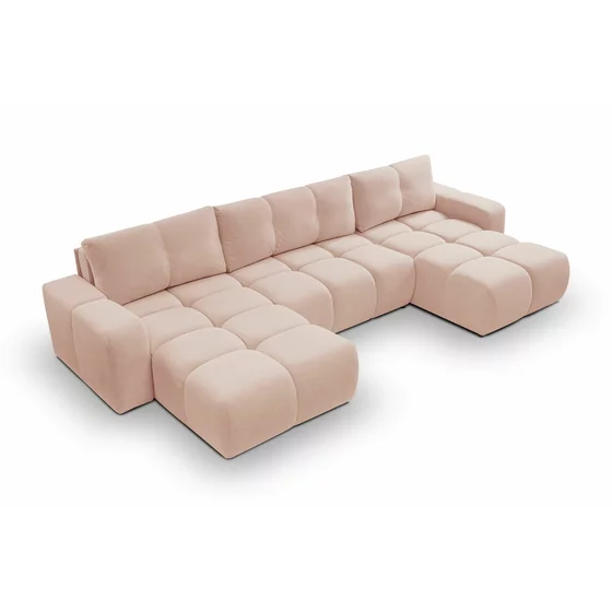 Coltar Extensibil Soho, Forma U,  359x177x88 cm, Stofa, Piersica picture - 9
