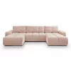 Coltar Extensibil Soho, Forma U,  359x177x88 cm, Stofa, Piersica picture - 1