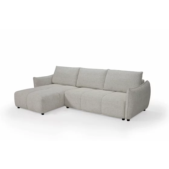 Coltar Extensibil Tulia, Sezlong Universal, 284x162x94 cm, Stofa, Gri Deschis, picture - 4