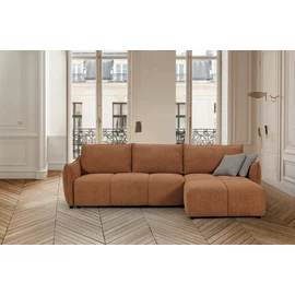 Coltar Extensibil Tulia, Sezlong Universal, 284x162x94 cm, Stofa, Maro