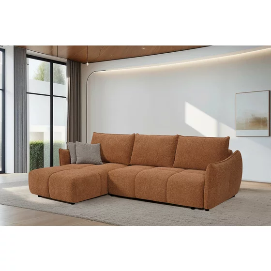 Coltar Extensibil Tulia, Sezlong Universal, 284x162x94 cm, Stofa, Maro picture - 6
