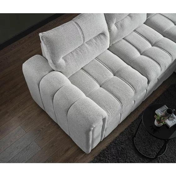 Coltar Extensibil Vito L, 310x170x110 cm, Stofa Beige Deschis picture - 5