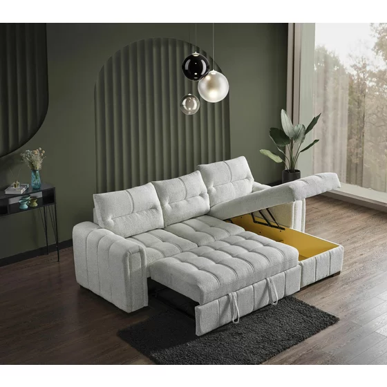 Coltar Extensibil Vito L, 310x170x110 cm, Stofa Beige Deschis picture - 7