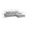 Coltar Extensibil Yoko, 320x214x96 cm, Stofa Soro 90, Gri picture - 3