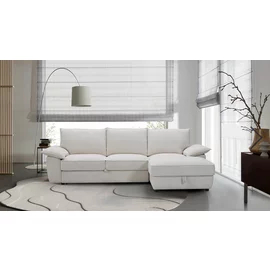 Coltar Extensibil Zatri, 284x162x94 cm, Stofa, Alb,