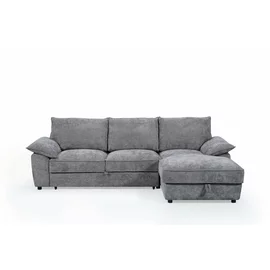 Coltar Extensibil Zatri, 284x162x94 cm, Stofa, Gri,