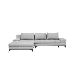 Coltar Extensibil Figaro, 315x212x78-87 h cm, Stofa, Gri Silver