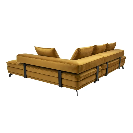 Coltar Florence, 290x232x61-91 cm, Stofa Element 8, Mustar picture - 3