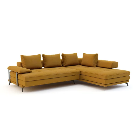 Coltar Florence, 290x232x61-91 cm, Stofa Element 8, Mustar picture - 4