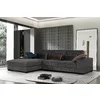 Coltar Glam, Sezlong Stanga, 297x184x83 cm, Stofa Gri picture - 1