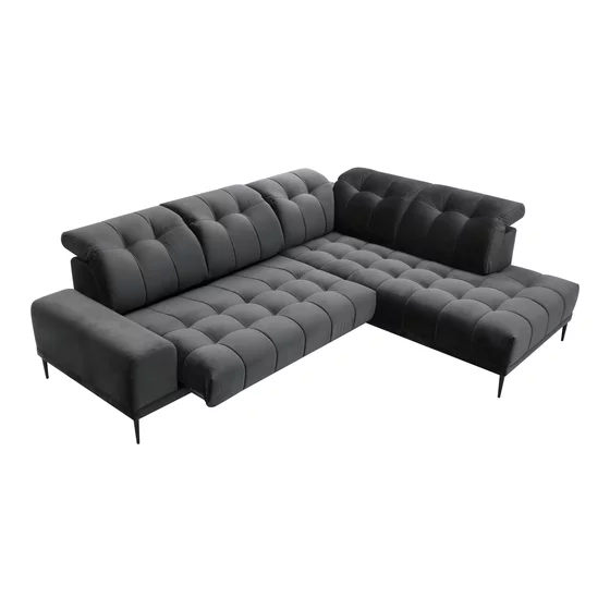 Coltar Grenada Cu Sezut Reglabil, Electronic, 281x226x89-107 cm, Stofa , Grafit Metalic picture - 5