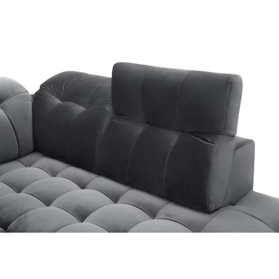 Coltar Grenada Cu Sezut Reglabil, Electronic, 281x226x89-107 cm, Stofa , Grafit Metalic picture - 8