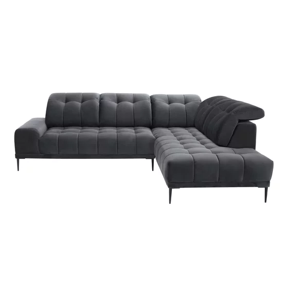 Coltar Grenada Cu Sezut Reglabil, Electronic, 281x226x89-107 cm, Stofa , Grafit Metalic picture - 1