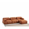 Coltar Modular Petit 3, 285x160x75 h cm, Stofa, Portocaliu picture - 4