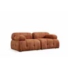 Coltar Modular Petit 3, 285x160x75 h cm, Stofa, Portocaliu picture - 6