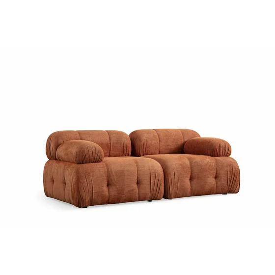 Coltar Modular Petit 3, 285x160x75 h cm, Stofa, Portocaliu picture - 6