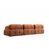Coltar Modular Petit 3, 285x160x75 h cm, Stofa, Portocaliu picture - 11