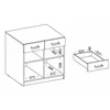 Comoda 2 Usi 2 Sertare Malta SL 105, 80x43.6x80 cm, Pal Melaminat picture - 5