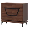 Comoda 2 Usi + 2 Sertare Vero VR02, 98x38.5x86 h cm, Pal Melaminat/MDF, Nuc Inchis picture - 2