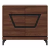 Comoda 2 Usi + 2 Sertare Vero VR02, 98x38.5x86 h cm, Pal Melaminat/MDF, Nuc Inchis picture - 1