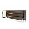 Comoda 2 Usi + 3 Sertare Lumi, 181.3x39.3x82.6 h cm, MDF/Sticla, Stejar Dunin picture - 2