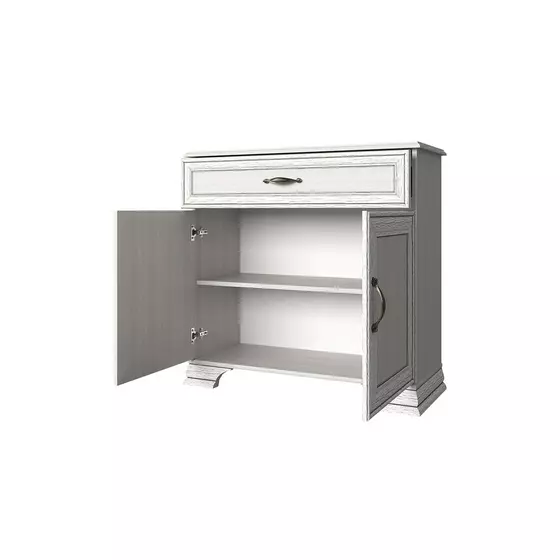 Comoda 2 usi + sertar Tiffany, 94x37x90.1 cm, Crem Woodline picture - 2