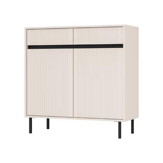 Comoda 2 Usi +2 Sertare, Osaka 2F+2S-822, 100x40x100 cm, Pal Melaminat/MDF Frezat picture - 7