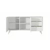 Comoda 2 Usi+3 Sertare, Lante 163-2D3S, 163.2x38x81.2 cm, MDF, Alb picture - 3
